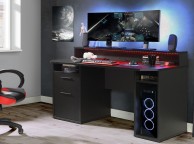 Flair Furnishings Power Z Gaming Desk In Black Thumbnail