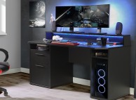 Flair Furnishings Power Z Gaming Desk In Black Thumbnail