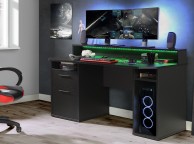 Flair Furnishings Power Z Gaming Desk In Black Thumbnail