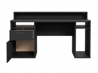 Flair Furnishings Power Z Gaming Desk In Black Thumbnail