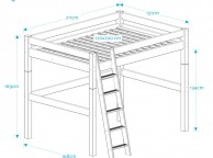 Flair Furnishings Scandinavia Double High Sleeper Bed In White Thumbnail