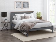 Flintshire Conway 4ft6 Double Grey Oak Wooden Bed Thumbnail