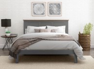 Flintshire Conway 4ft6 Double Grey Oak Wooden Bed Thumbnail