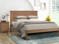 Flintshire Conway 4ft6 Double Smoked Oak Wooden Bed Thumbnail