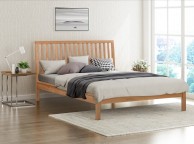 Flintshire Rowley 4ft6 Double Smoked Oak Wooden Bed Thumbnail