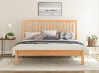 Flintshire Rowley 4ft6 Double Smoked Oak Wooden Bed Thumbnail