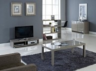 LPD Puro Medium Size Dining Table In White Gloss Thumbnail