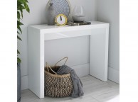 LPD Puro Console Table In White Gloss Thumbnail