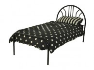 Metal Beds Miami 3ft (90cm) Single Black Bed Frame Thumbnail