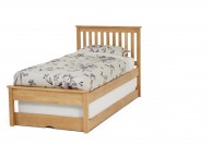 Serene Heather 3ft Single Wooden Guest Bed Frame In Honey Oak Thumbnail
