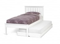 Serene Heather 3ft Single Wooden Guest Bed Frame In Opal White Thumbnail