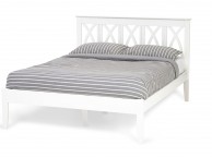 Serene Autumn 4ft Small Double Wooden Bed Frame In Opal White Thumbnail