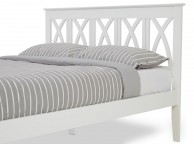 Serene Autumn 4ft Small Double Wooden Bed Frame In Opal White Thumbnail