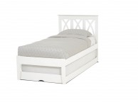 Serene Autumn 3ft Single Wooden Guest Bed Frame In Opal White Thumbnail