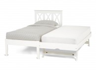 Serene Autumn 3ft Single Wooden Guest Bed Frame In Opal White Thumbnail