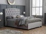 Birlea Balmoral 5ft Kingsize Grey Velvet Fabric Bed Frame Thumbnail