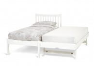 Serene Alice 3ft Single Wooden Guest Bed Frame In Opal White Thumbnail