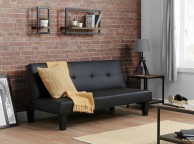 Birlea Franklin Black Faux Leather Sofa Bed Thumbnail