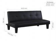 Birlea Franklin Black Faux Leather Sofa Bed Thumbnail