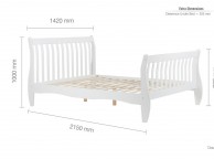 Birlea Belford 4ft6 Double White Wooden Bed Frame Thumbnail