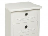 LPD Antoinette 3 Drawer Bedside Chest In White Thumbnail