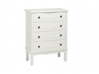 LPD Antoinette 4 Drawer Chest In White Thumbnail