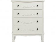 LPD Antoinette 4 Drawer Chest In White Thumbnail