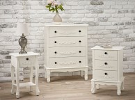 LPD Antoinette 4 Drawer Chest In White Thumbnail