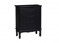 LPD Antoinette 4 Drawer Chest In Black Thumbnail