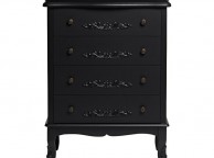 LPD Antoinette 4 Drawer Chest In Black Thumbnail