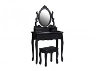 LPD Antoinette Dressing Table Set In Black Thumbnail