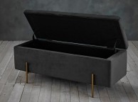 LPD Lola Ottoman Storage Box In Grey Thumbnail