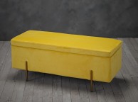 LPD Lola Ottoman Storage Box In Mustard Thumbnail