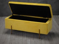 LPD Lola Ottoman Storage Box In Mustard Thumbnail