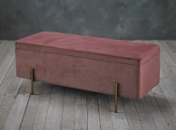 LPD Lola Ottoman Storage Box In Pink Thumbnail