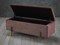 LPD Lola Ottoman Storage Box In Pink Thumbnail