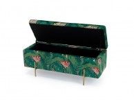 LPD Lola Jungle Print Ottoman Storage Box Thumbnail