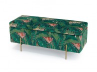 LPD Lola Jungle Print Ottoman Storage Box Thumbnail