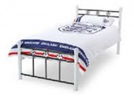 Metal Beds Soccer 3ft (90cm) Single Black & White Metal Bed Frame Thumbnail