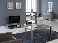 LPD Puro Side Table In Stone Gloss Thumbnail