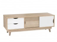 LPD Scandi TV Unit White And Oak Finish Thumbnail