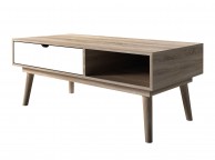 LPD Scandi Coffee Table White And Oak Finish Thumbnail