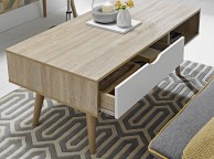 LPD Scandi Coffee Table White And Oak Finish Thumbnail