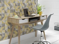 LPD Scandi Desk White And Oak Finish Thumbnail
