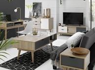 LPD Scandi Coffee Table Grey And Oak Finish Thumbnail