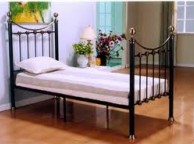 Metal Beds Oxford 3ft (90cm) Single Black Bed Frame Thumbnail