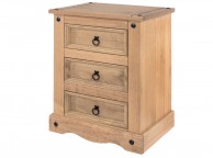 Core Corona Pine 3 Drawer Bedside Thumbnail