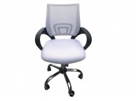 LPD Tate Swivel Office Chair In White Thumbnail