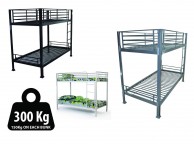 Metal Beds 3ft Single Black Metal No Bolt Bunk Bed Thumbnail