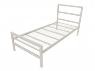 Metal Beds Eaton 4ft (120cm) Small Double Contract Ivory Metal Bed Frame Thumbnail